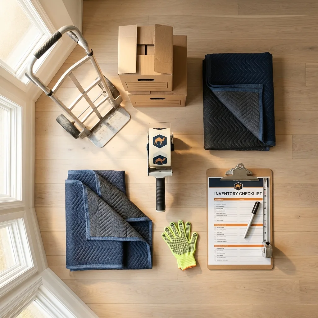 Professional moving supplies and packing materials layout for Fall City residential relocations